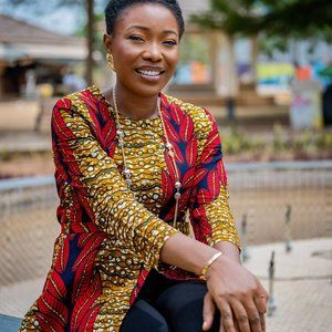 ANKARA feather duster jacket - Linen Lined